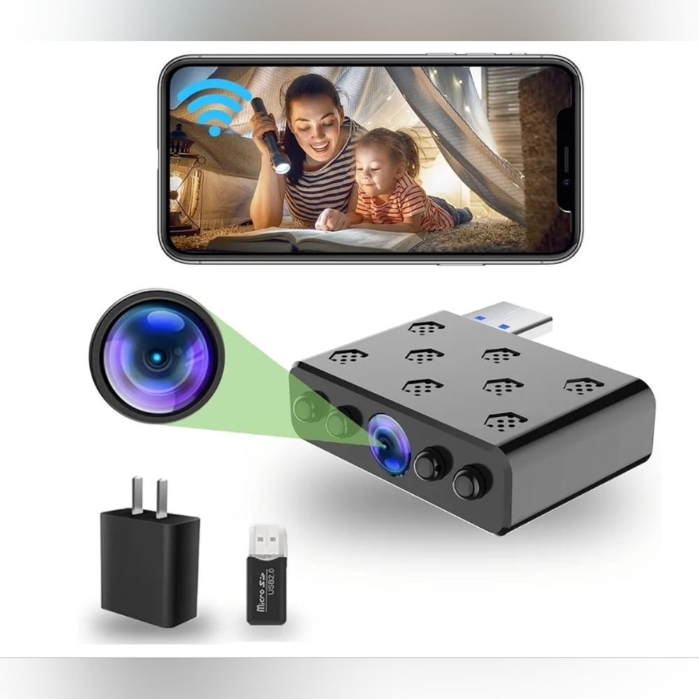 Mini Spy Camera WiFi 1080P Small Wireless Baby Monitor USB Plug Home Security Su